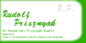 rudolf prisznyak business card