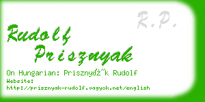 rudolf prisznyak business card